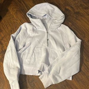 lululemon cropped scuba hoodie blue linen